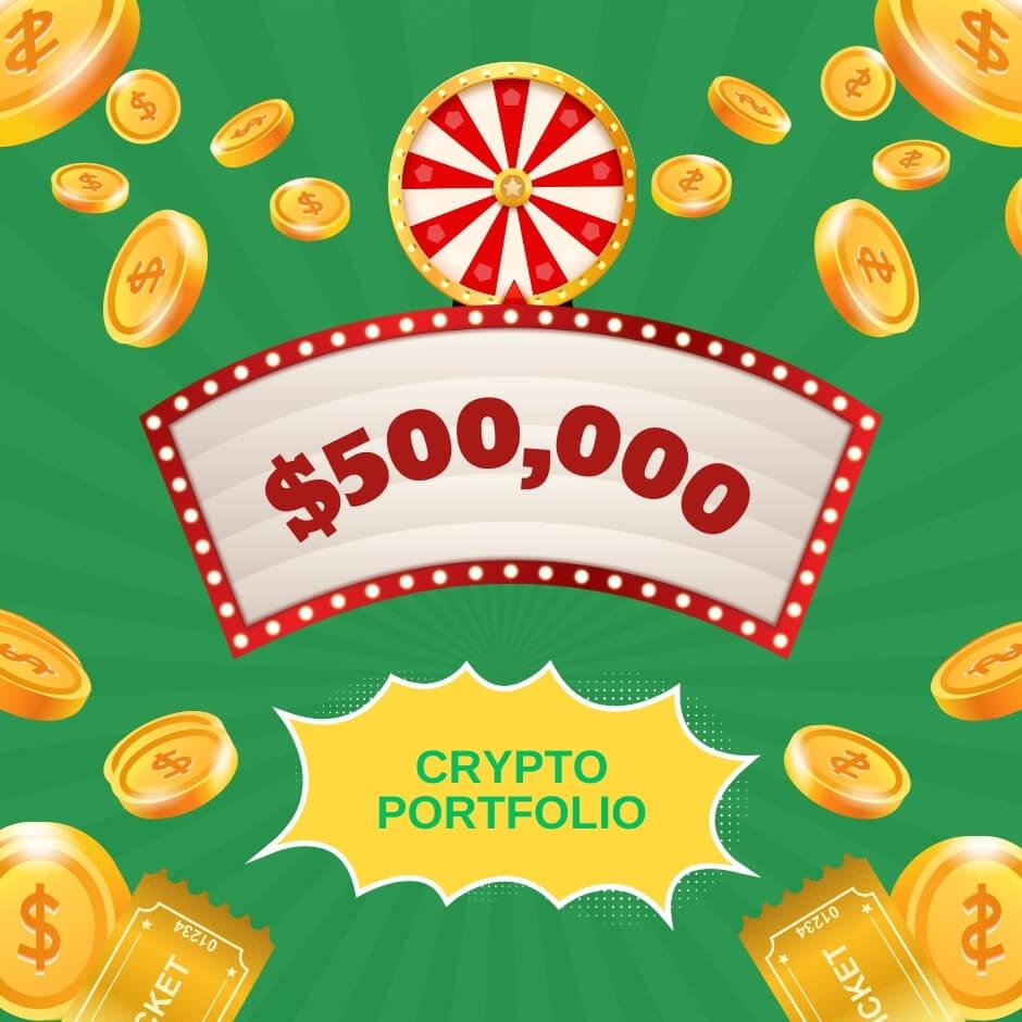 $500k Crypto Portfolio<br> <p style="margin-top:10px;">Or Take $425k Cash</p>